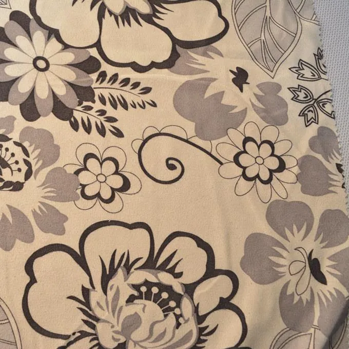 Knitted Print Suede Fabric