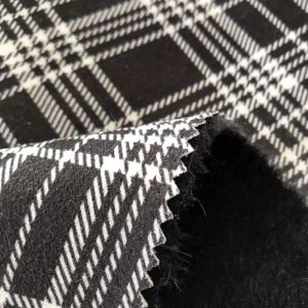 Grid Suede Bond with Faux Fur