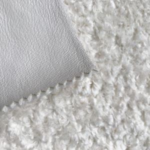 Polyester Pu Leather With Fur Fabric