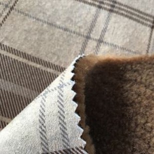 Polyester Suede Leather Suede with Fauc Fur Fabric