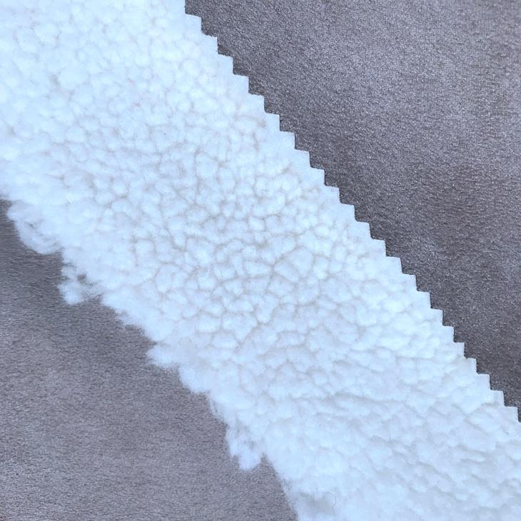 Faux Suede With Sherpa Fabric For Garment